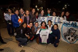 'Las Aliadas' during the Goals for Girls premiere, May 8th.